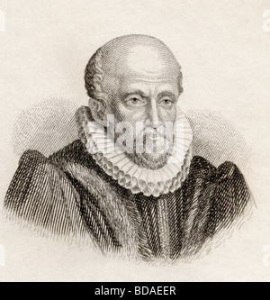 John Stow né vers 1525 est décédé 1605. L'historien anglais et antiquaire. Banque D'Images