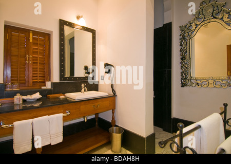 Samode Palace Hotel, Samode, Maharajah's suite, près de Jaipur, Inde Banque D'Images