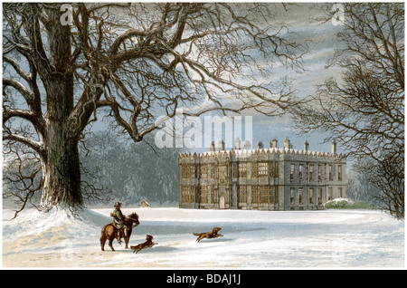 Howsham Hall dans le Yorkshire, accueil de la famille Cholmley, c1880. Artiste : Inconnu Banque D'Images