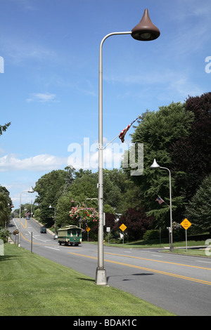 East Road à Hershey PA d'un côté de la route. Banque D'Images