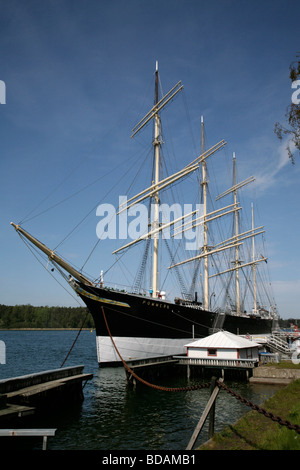 Le Pommern tall ship, qui est maintenant un musée, à Mariehamn Harbour sur l'archipel d'Åland, la Finlande Banque D'Images