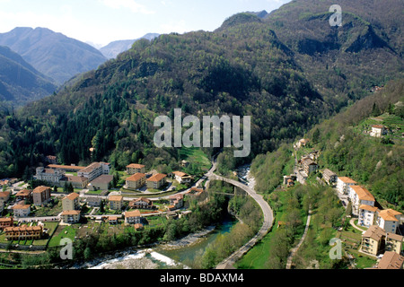 Avis de Varallo Sesia Vercelli Italie Banque D'Images