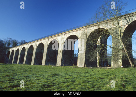 Aqueduc de Chirk sur le canal de Llangollen Banque D'Images