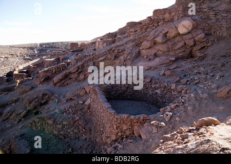 Pukara de Quitor, Désert d'Atacama, Chili Banque D'Images