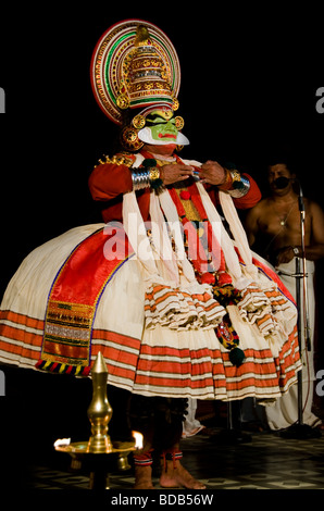 Scène de la danse du Kerala kathakali - performance Banque D'Images