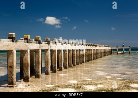 L'île de Sulawesi Indonésie Hoga Wallacea Opération béton construit nouveau gouvernement jetty Banque D'Images