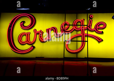 Carnegie Deli Neon Sign Banque D'Images