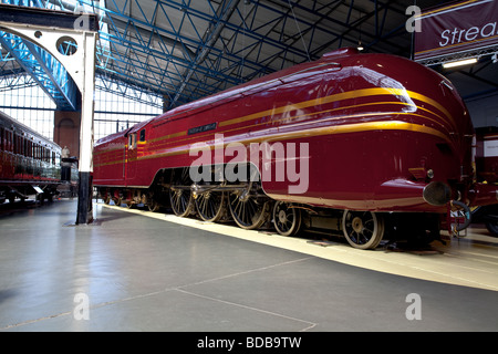 La duchesse d'Hamilton d'une locomotive à vapeur - machine à vapeur superbement épuré dans le National Railway Museum à York Banque D'Images