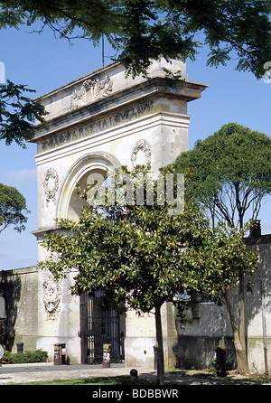 Rochefort, Charente-maritime, France, porte d'entrée à l'Arsenal Royal. Banque D'Images