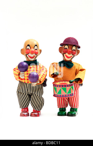 Mécaniques vintage wind up toys clown Banque D'Images