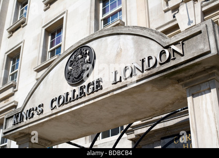 King's College London, Waterloo Bridge, Londres, Angleterre, Royaume-Uni, Europe Banque D'Images