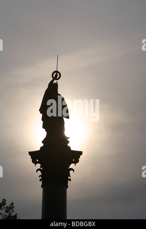 Allemagne, Schwerin, statue près du pont de la schloss Banque D'Images