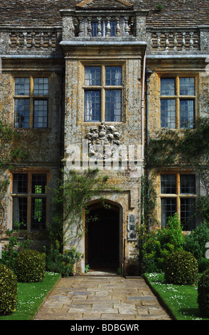 L'entrée de Mapperton House dans le Dorset, UK Banque D'Images