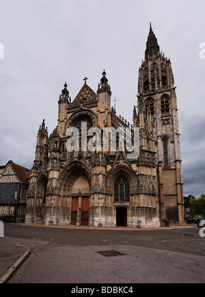 L'église gothique normand à Caudebec-en-Caux Banque D'Images