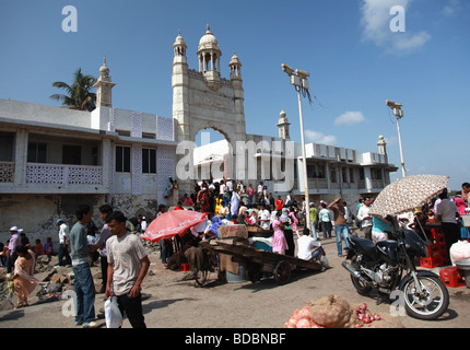 La mosquée Haji Ali Dargah situé dans le sud de Mumbai Inde Banque D'Images