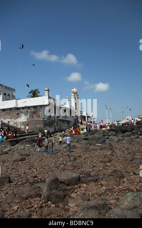 La mosquée Haji Ali Dargah situé dans le sud de Mumbai Inde Banque D'Images