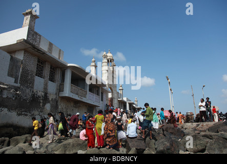 La mosquée Haji Ali Dargah situé dans le sud de Mumbai Inde Banque D'Images