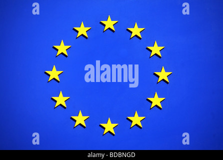 Image symbolique d'un drapeau de l'Union européenne Banque D'Images