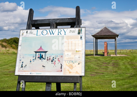 Le conseil d'information sur le Lowry Trail autour de la ville de Skegness Banque D'Images