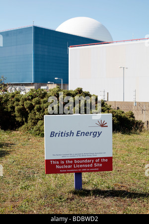 La centrale nucléaire de Sizewell B Suffolk, UK. Banque D'Images