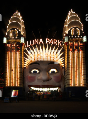 Entrée de Luna Park, Sydney Banque D'Images