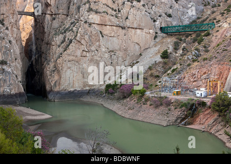 Garganta El Chorro Desfiladero De Los Gaitanes. Costa del Sol. La province de Malaga. L'Espagne. L'Europe Banque D'Images