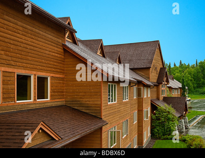 Exterior talkeetna alaskan lodge, Alaska, USA Banque D'Images