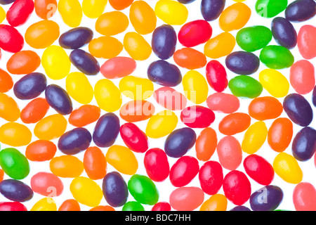 Jelly Beans isolé sur fond blanc Banque D'Images