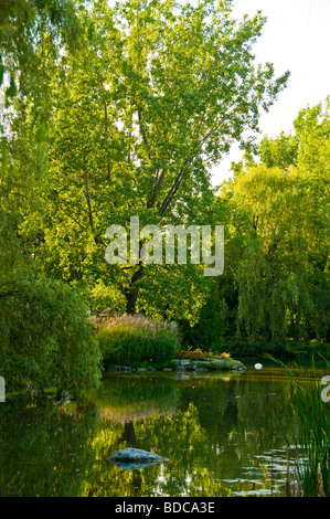 Beaux jardins du centre de la nature situé dans la banlieue de Laval Montréal Québec Canada Banque D'Images