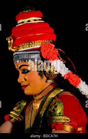 Nangyar Koothu - performance solo, la danse classique, le théâtre du Kerala Banque D'Images