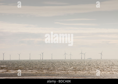 Garrot d'un parc éolien en mer 30 90 MW de turbines éoliennes offshore terminée en 2006 Banque D'Images