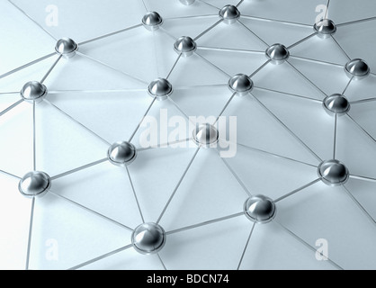 3d abstrait structure de hiérarchie ou une image réseau Banque D'Images