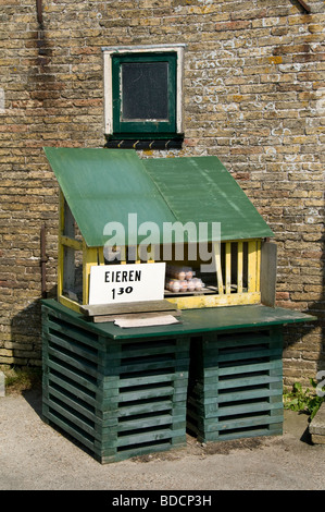 Oosterend Texel Village Pays-bas Hollande oeufs a vendre Ferme Banque D'Images