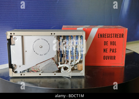 Enregistreur de données de vol (boîte noire) d'un aéronef. Banque D'Images
