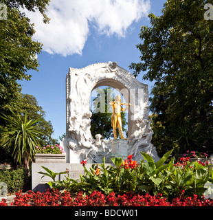 Statue de Johann Strauss II, Stadtpark, Vienne, Autriche Banque D'Images