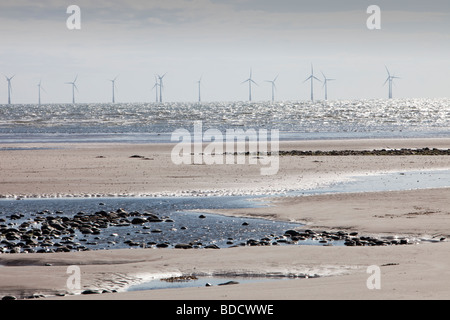 Garrot d'un parc éolien en mer 30 90 MW de turbines éoliennes offshore terminée en 2006 Banque D'Images