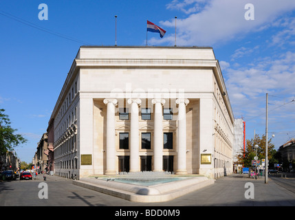 Zagreb, Croatie. Banque nationale croate (Hrvatska narodna banka) Banque D'Images