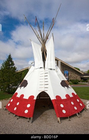 Wigwam indien au centre historique de Buffalo Bill Cody Wyoming Banque D'Images