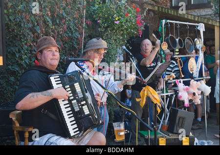 Groupe de musique folk. Priddy Foire aux chevaux Somerset UK HOMER SYKES Banque D'Images