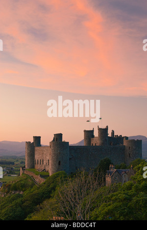 Château de Harlech Gwynedd au Pays de Galles Banque D'Images