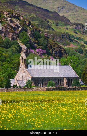 L'église St Mary de Gwynedd au Pays de Galles de Beddgelert Banque D'Images