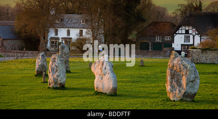 Avebury Stone Circle Avebury Wiltshire Angleterre Marlborough Banque D'Images