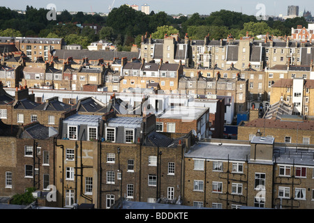 Eyriel voir du logement dans l'Est de Londres Marylebone Station avec Regents Park en arrière-plan Banque D'Images