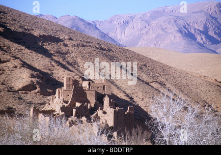 Une Kasbah de la gorges du Dadès, au sud du Maroc. Banque D'Images