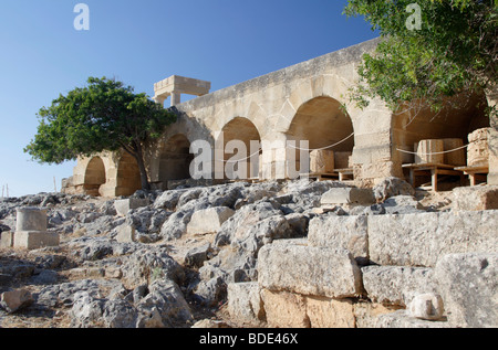 L'Acropolis de Lindos , Rhodes , Dodécanèse , Grèce Banque D'Images