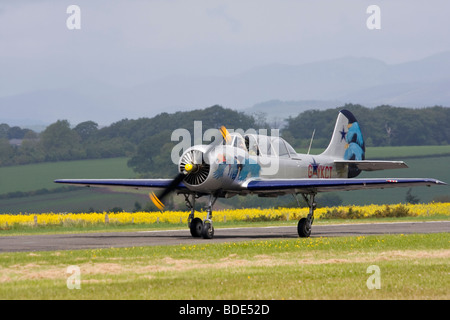 L'équipe de voltige cosaques Yak-52 Alexandre Saltanov Banque D'Images