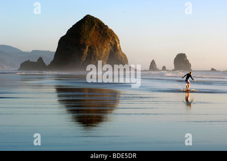 Haystock Rock et la poudre de boarder Banque D'Images