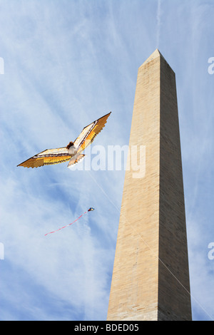 En forme d'oiseaux mouches un cerf-volant sur le National Mall à Washington, DC à l'assemblée annuelle de l'Institut Smithsonian Kite Festival, 2008. Banque D'Images