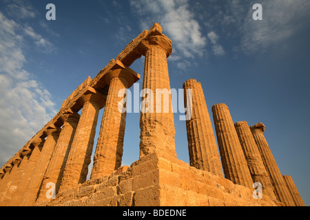 Temple de Giunone, Vallée des Temples, Agrigento, Italie Banque D'Images