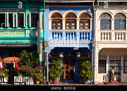 Singapour, Katong, East Coast Road, traditionnelle Peranakan avec goût. Banque D'Images